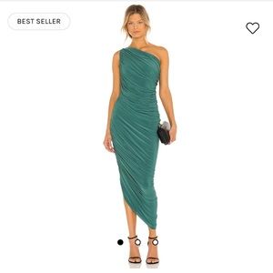 Norma Kamali Diana Gown in Mountain Green; XS
